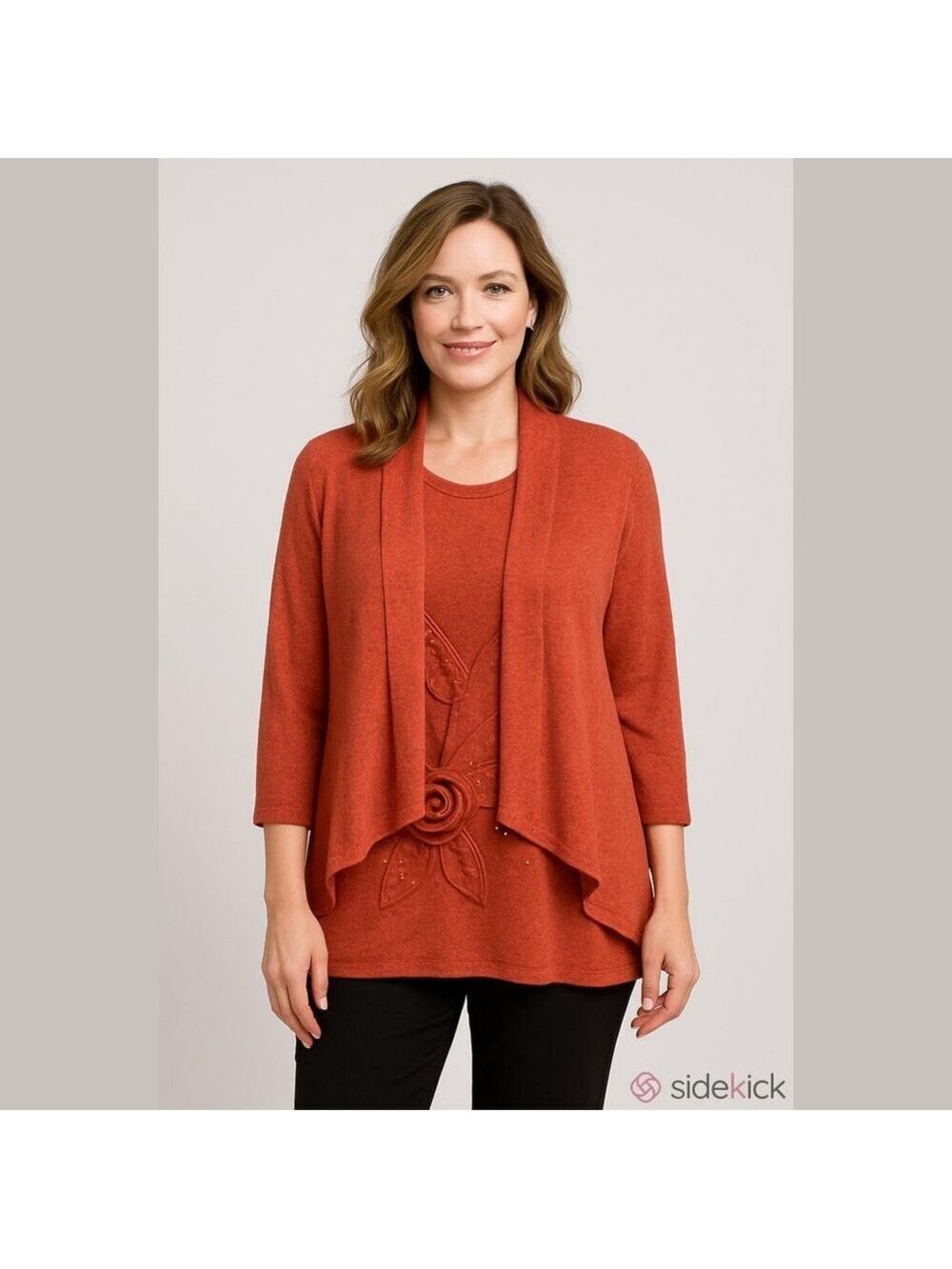 Pretty Angel Rust Cardigan Dress Set